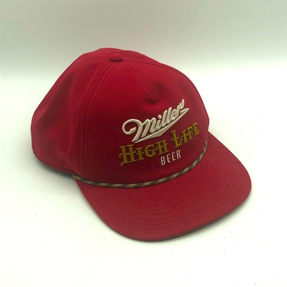 American Needle Miller High Life Rope Red Snapback Unisex Adjustable Hat